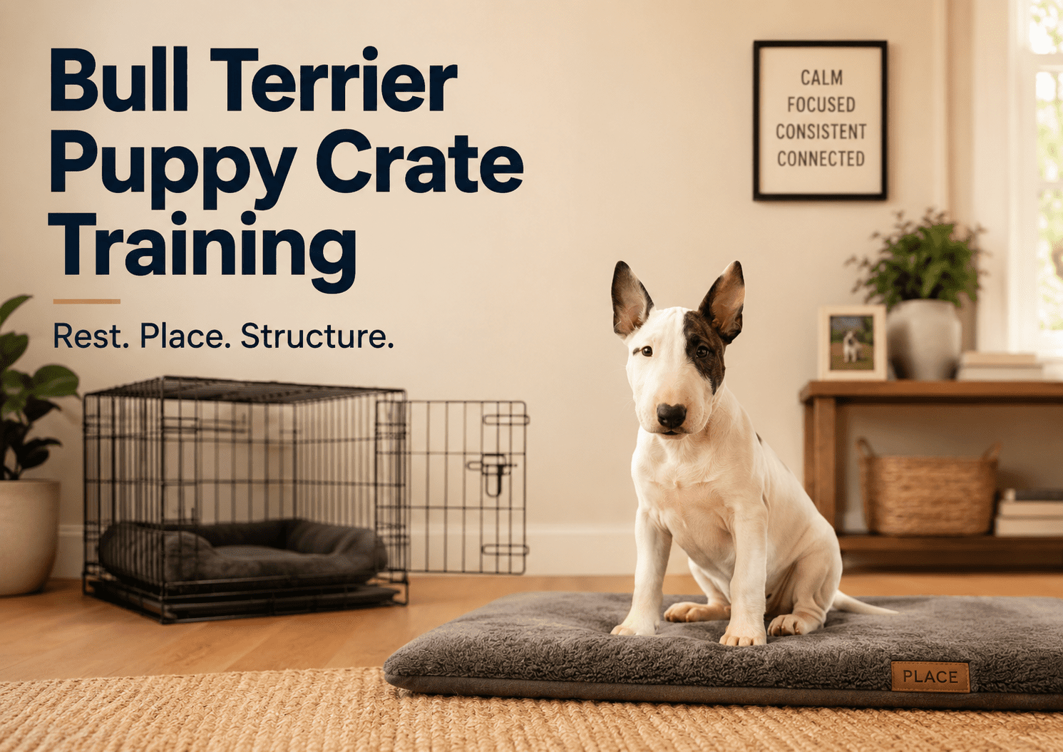 Crate Training and Place Training for Bull Terrier Puppies