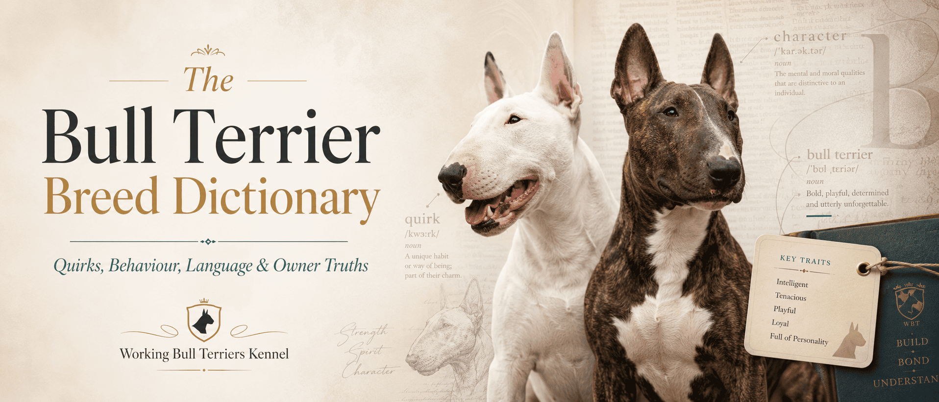 Bull Terrier breed dictionary explaining quirks behaviour and owner truths