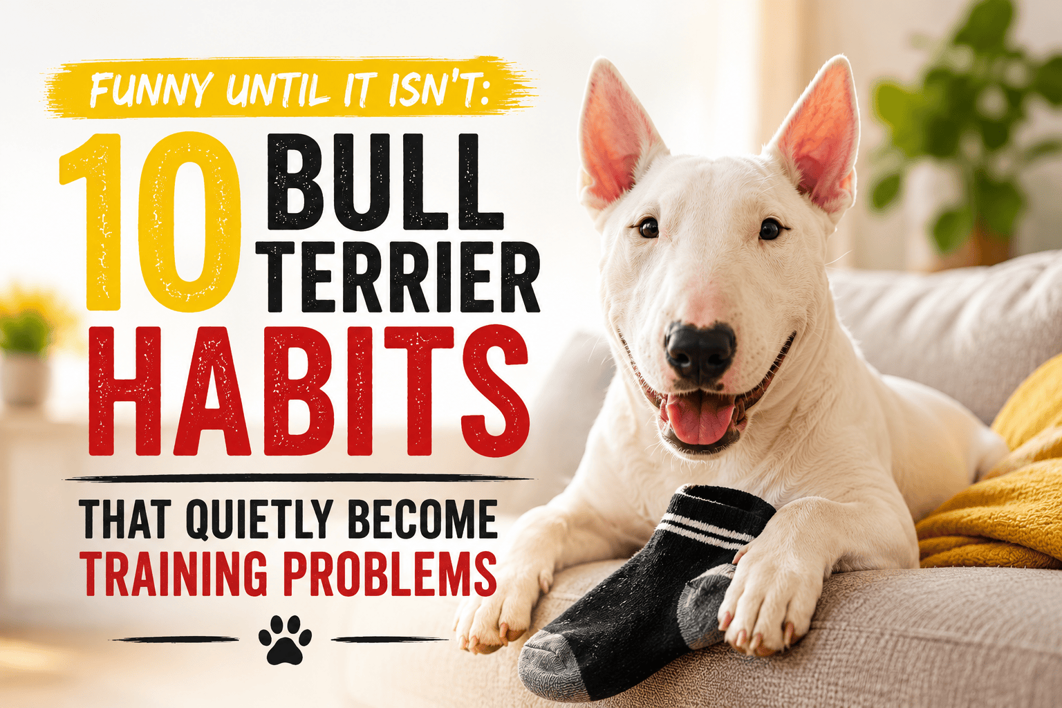 Funny Until It Isn’t: 10 Bull Terrier Habits That Quietly Become Training Problems